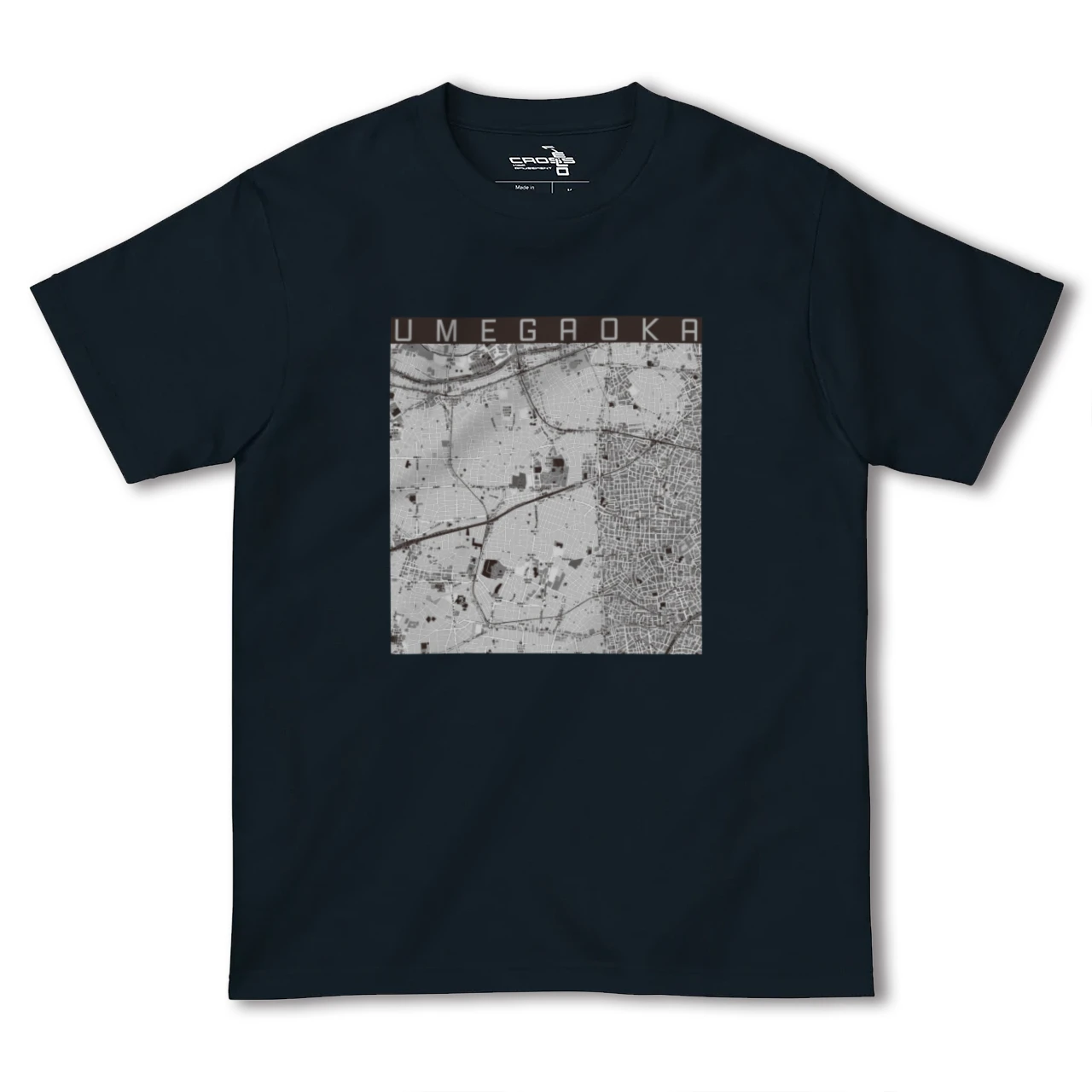 【梅ヶ丘(東京都)】地図柄ヘビーウェイトTシャツ