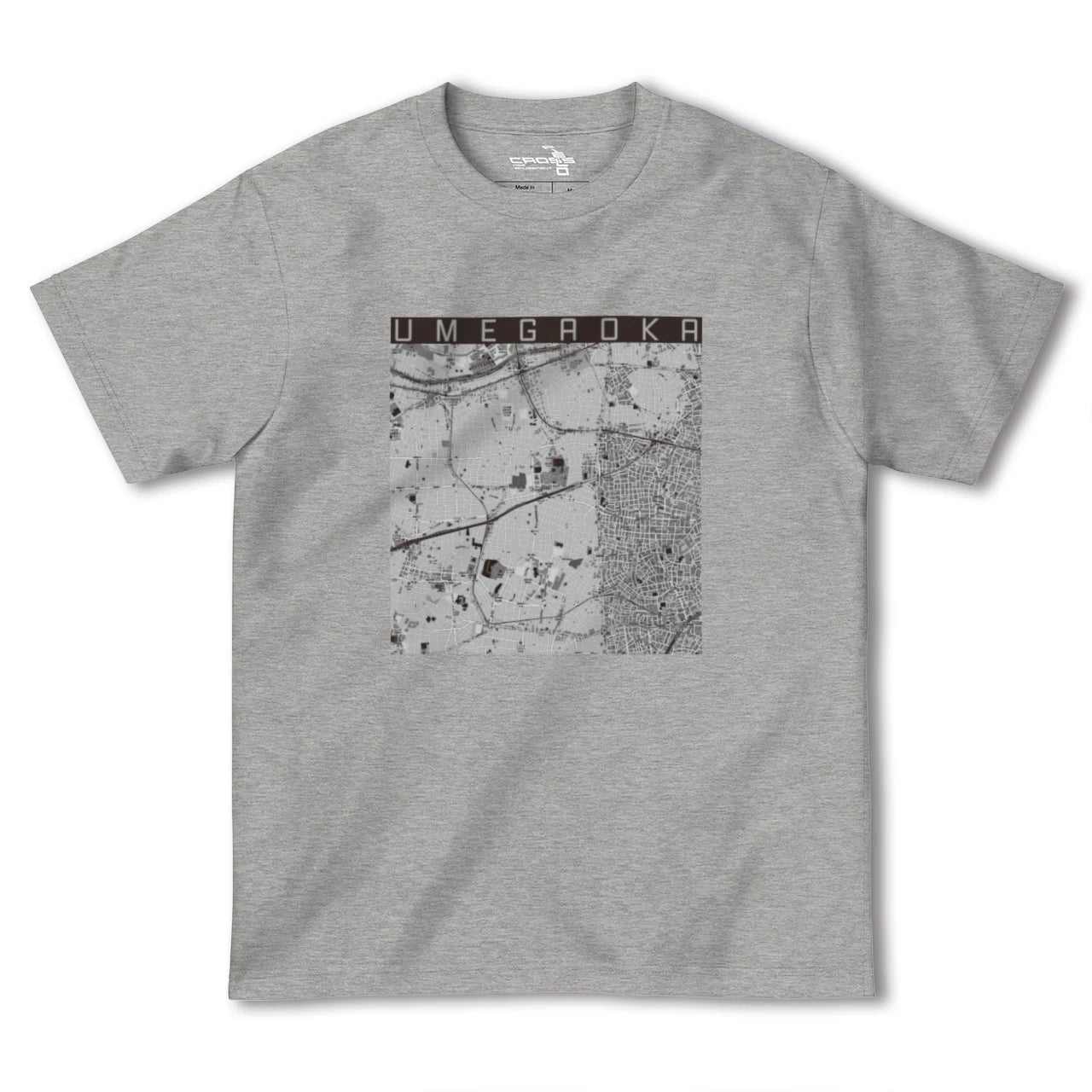 【梅ヶ丘(東京都)】地図柄ヘビーウェイトTシャツ