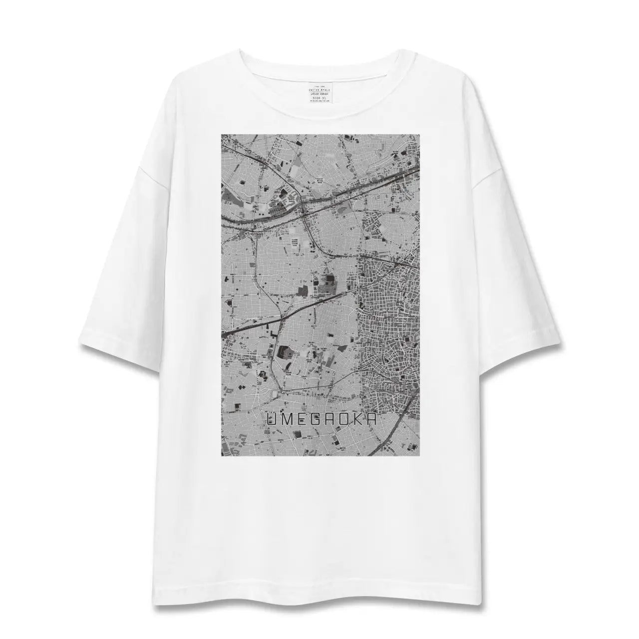 【梅ヶ丘(東京都)】地図柄ビッグシルエットTシャツ