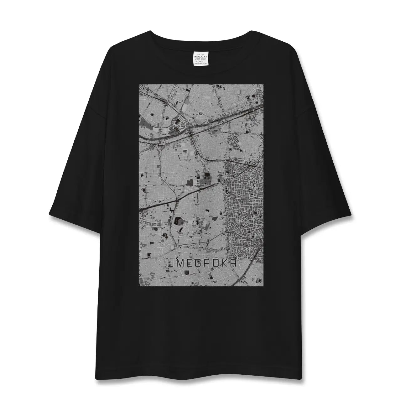 【梅ヶ丘(東京都)】地図柄ビッグシルエットTシャツ