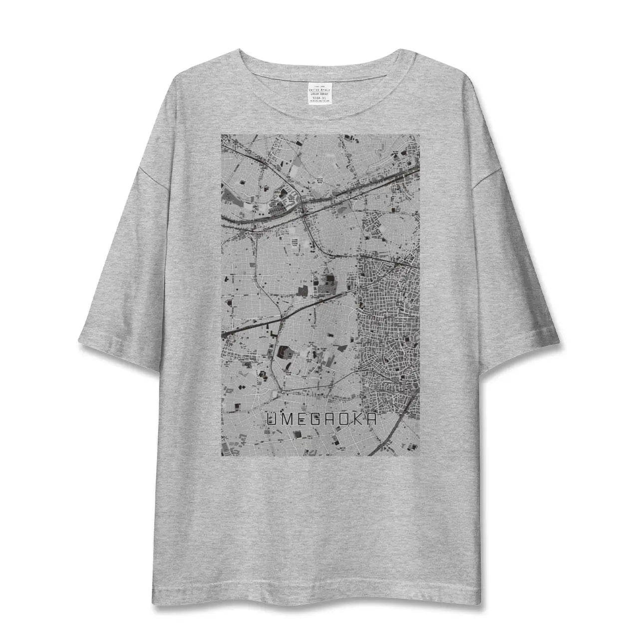 【梅ヶ丘(東京都)】地図柄ビッグシルエットTシャツ