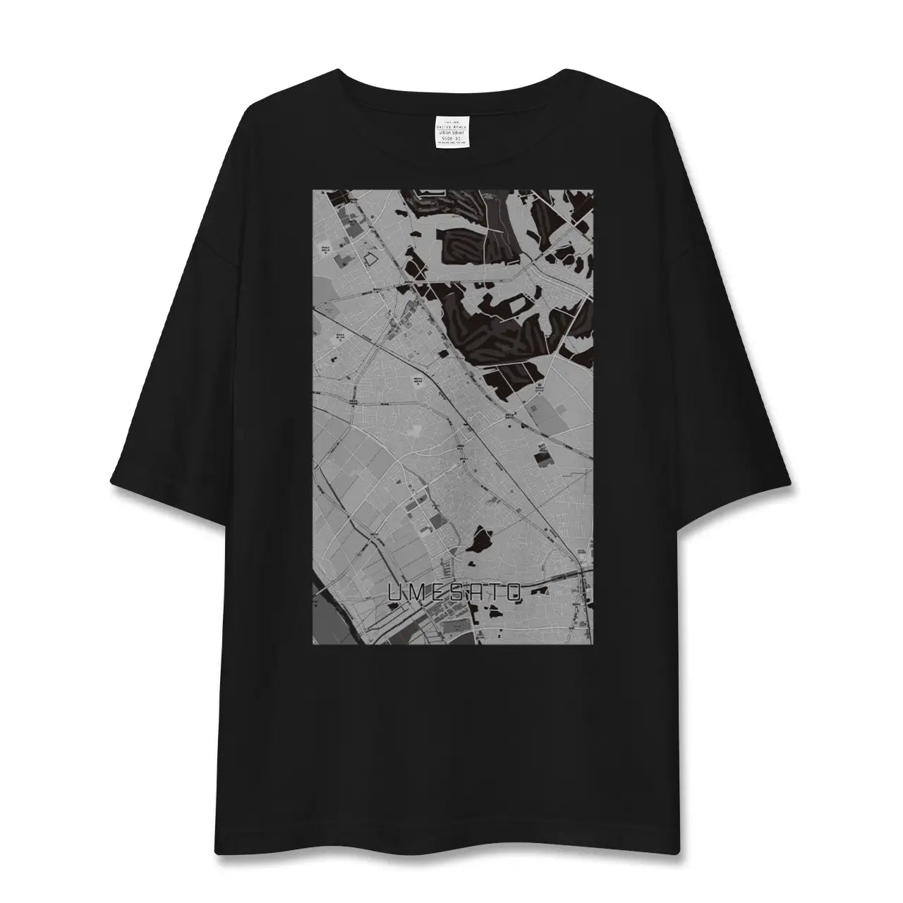 【梅郷(千葉県)】地図柄ビッグシルエットTシャツ
