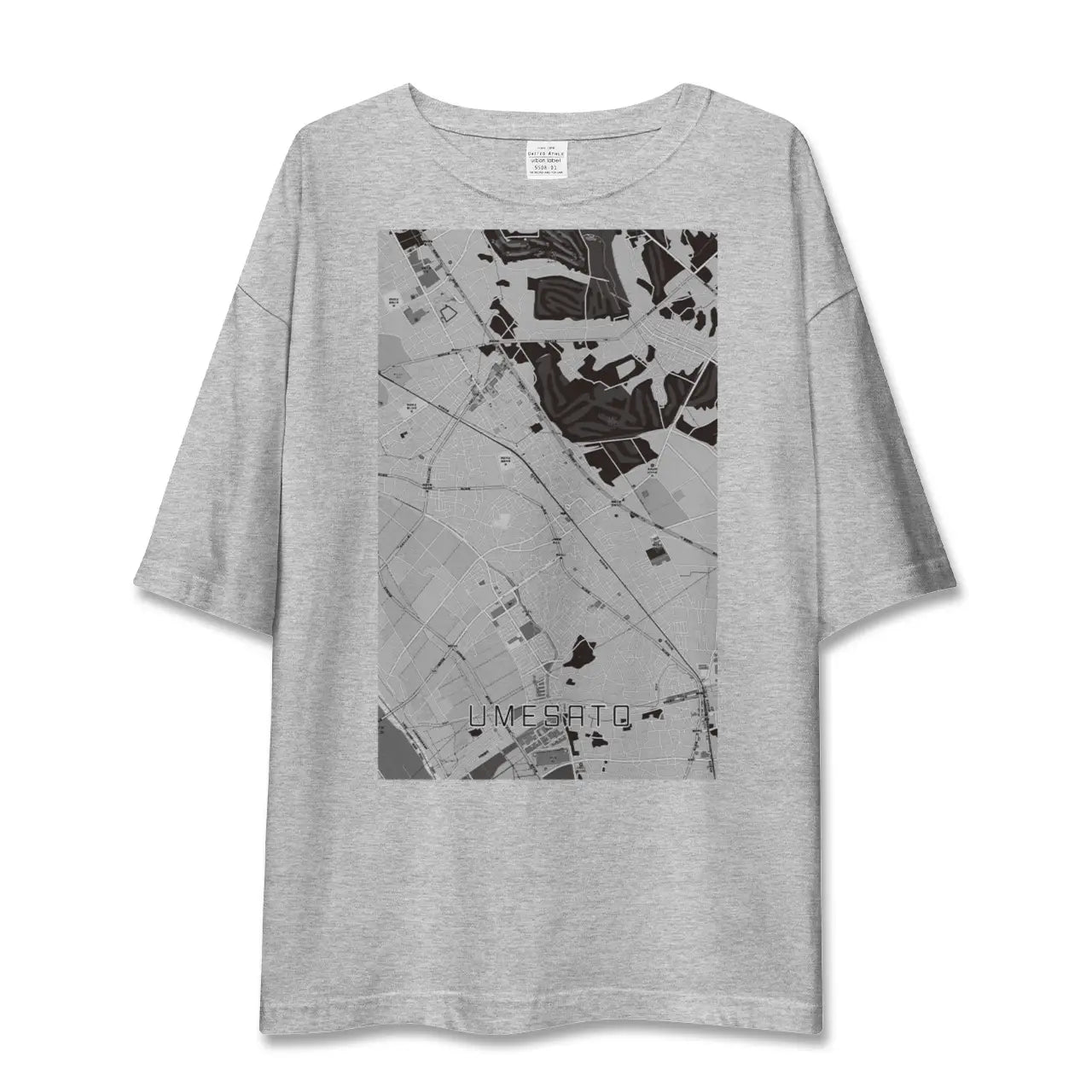 【梅郷(千葉県)】地図柄ビッグシルエットTシャツ