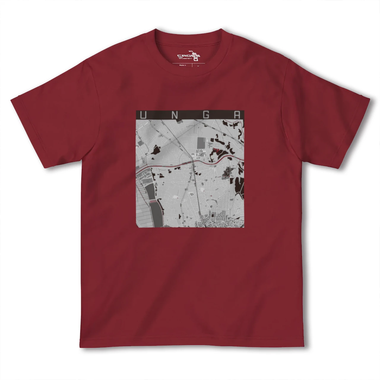 【運河(千葉県)】地図柄ヘビーウェイトTシャツ