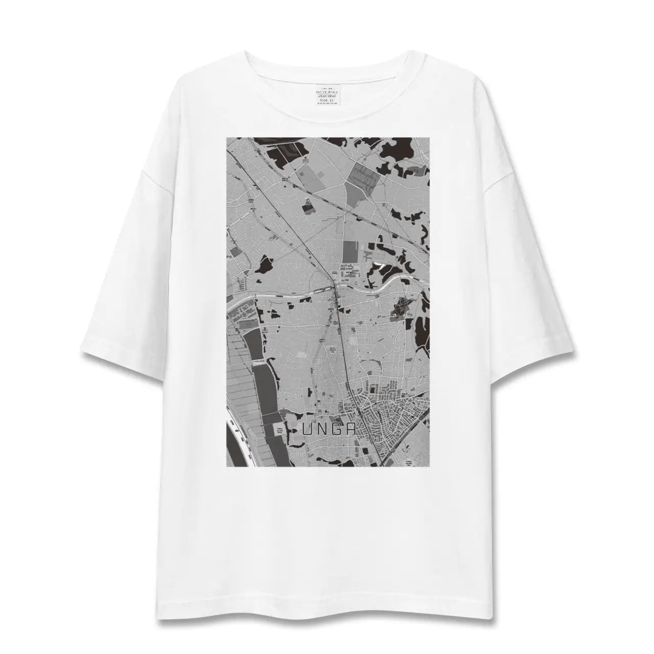 【運河(千葉県)】地図柄ビッグシルエットTシャツ