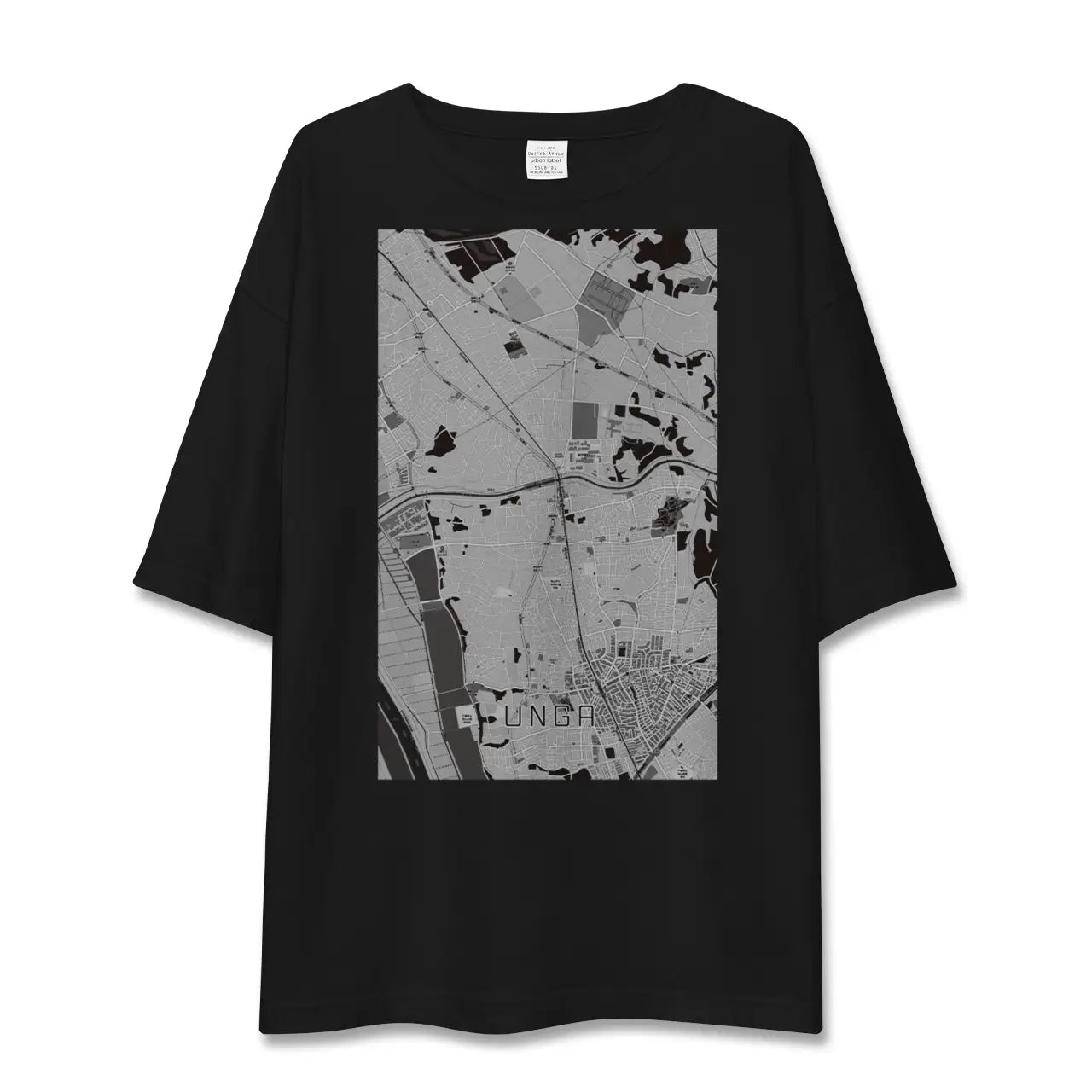 【運河(千葉県)】地図柄ビッグシルエットTシャツ