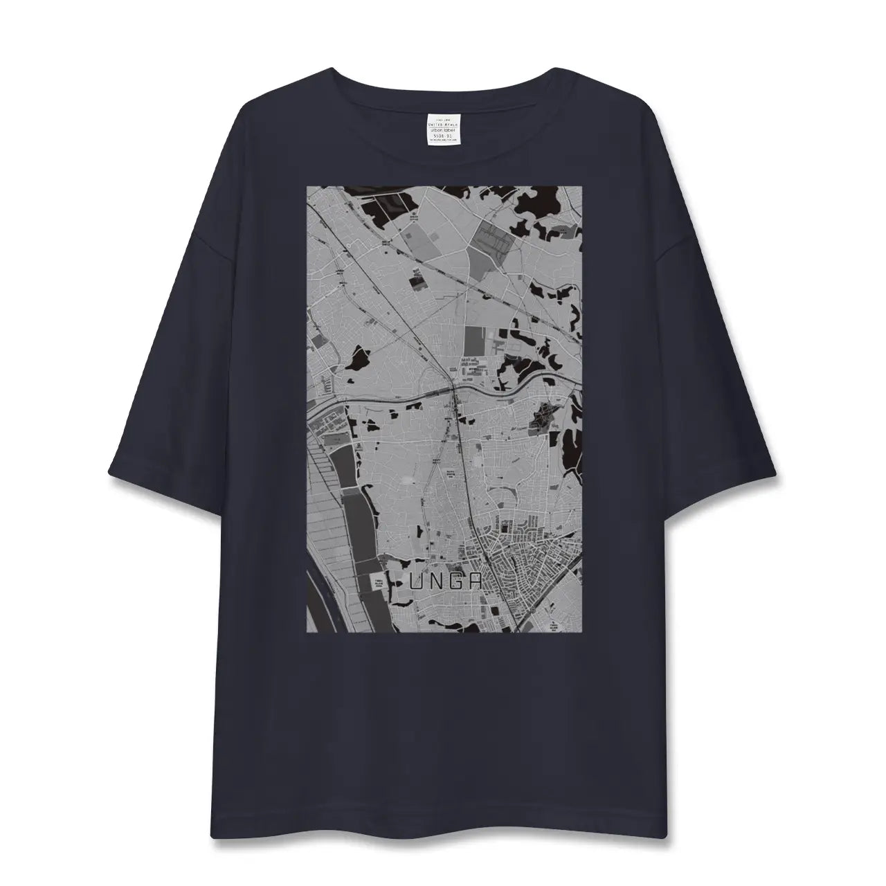 【運河(千葉県)】地図柄ビッグシルエットTシャツ