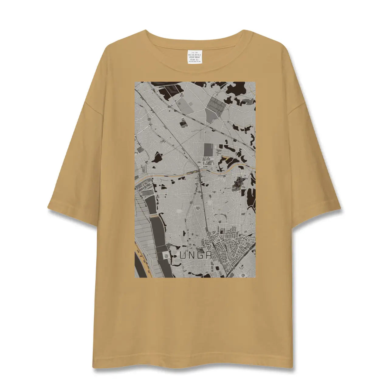 【運河(千葉県)】地図柄ビッグシルエットTシャツ