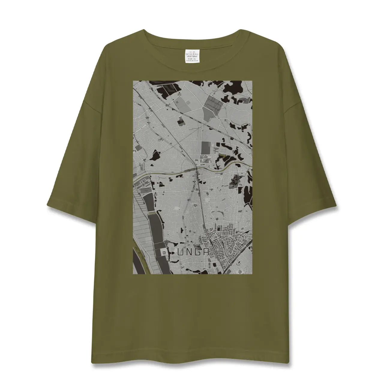 【運河(千葉県)】地図柄ビッグシルエットTシャツ