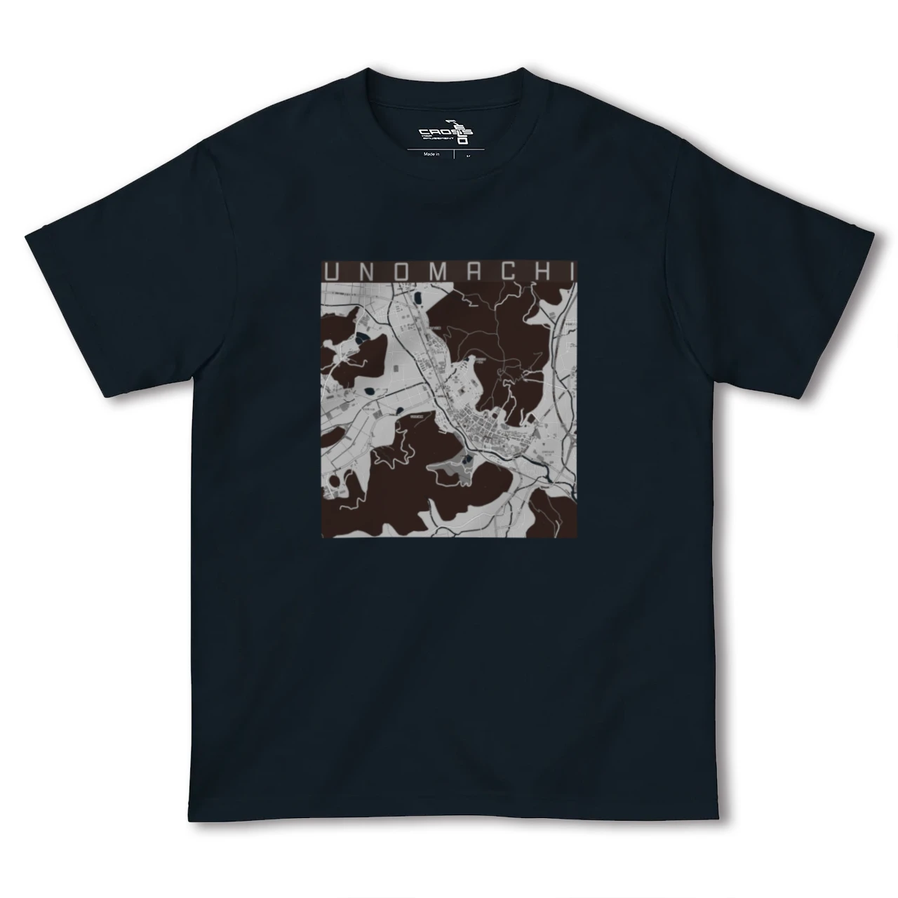 【卯之町(愛媛県)】地図柄ヘビーウェイトTシャツ