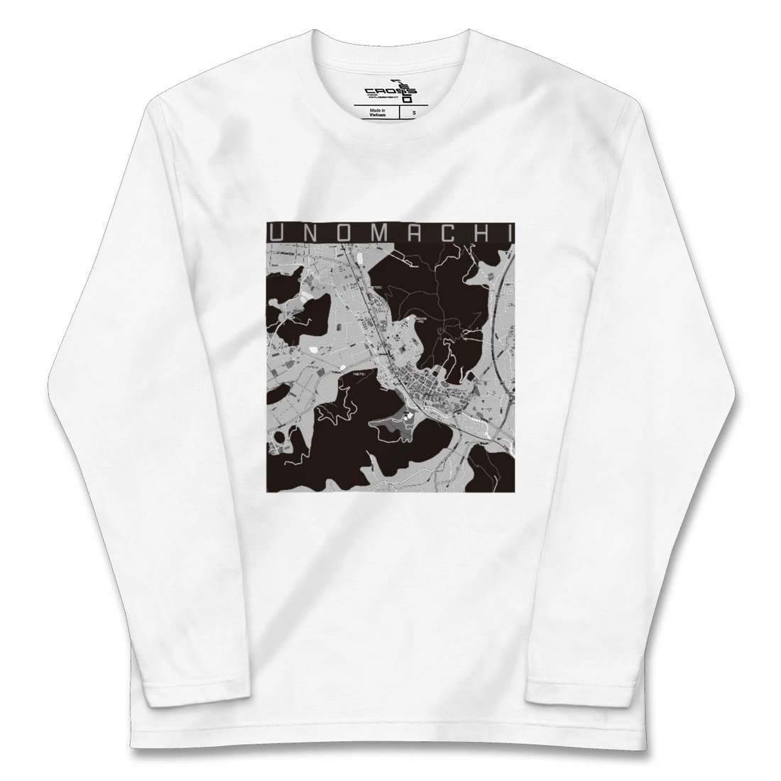 【卯之町(愛媛県)】地図柄ロングスリーブTシャツ