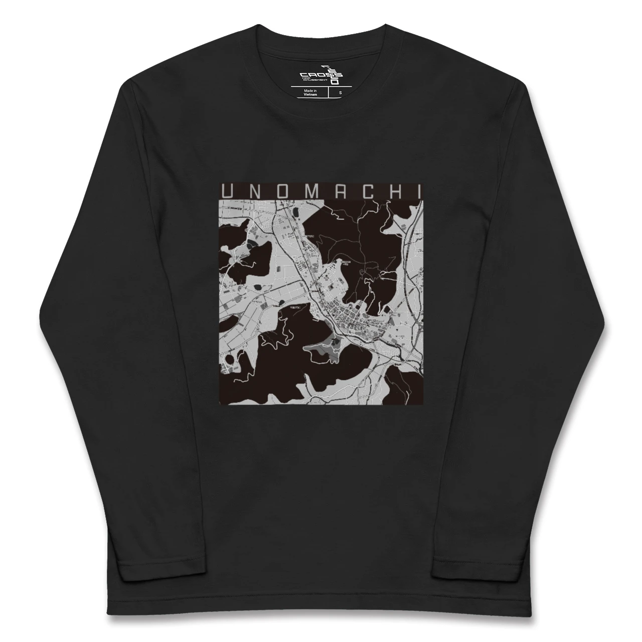 【卯之町(愛媛県)】地図柄ロングスリーブTシャツ