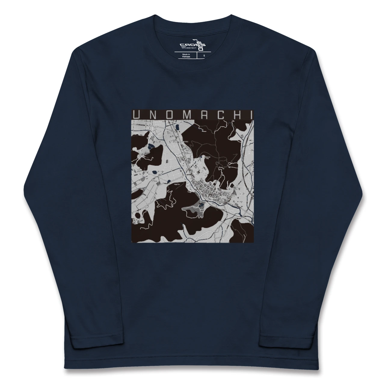 【卯之町(愛媛県)】地図柄ロングスリーブTシャツ