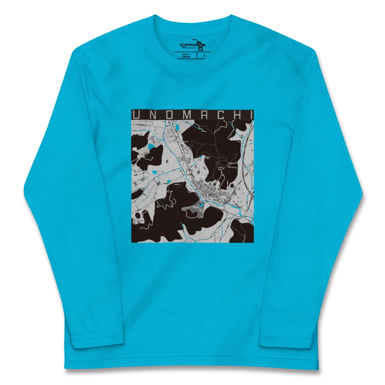 【卯之町(愛媛県)】地図柄ロングスリーブTシャツ