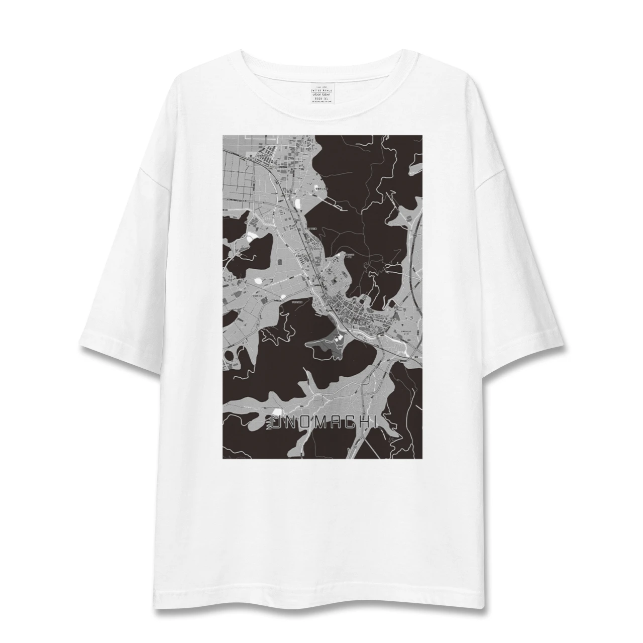 【卯之町(愛媛県)】地図柄ビッグシルエットTシャツ