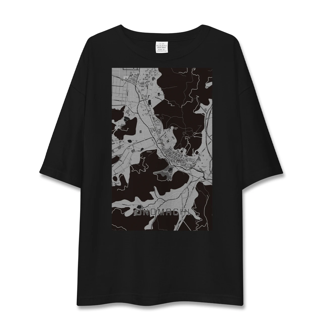 【卯之町(愛媛県)】地図柄ビッグシルエットTシャツ