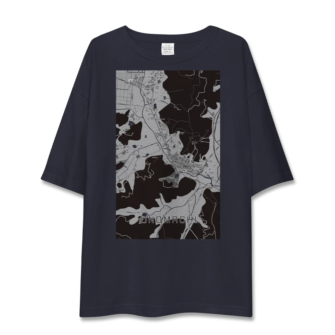 【卯之町(愛媛県)】地図柄ビッグシルエットTシャツ