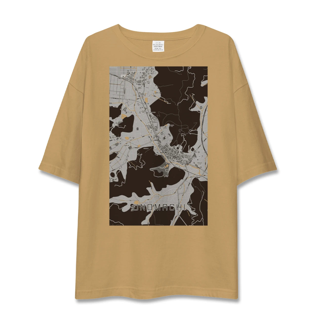 【卯之町(愛媛県)】地図柄ビッグシルエットTシャツ
