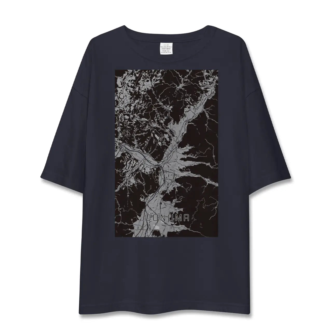 【魚沼(新潟県)】地図柄ビッグシルエットTシャツ