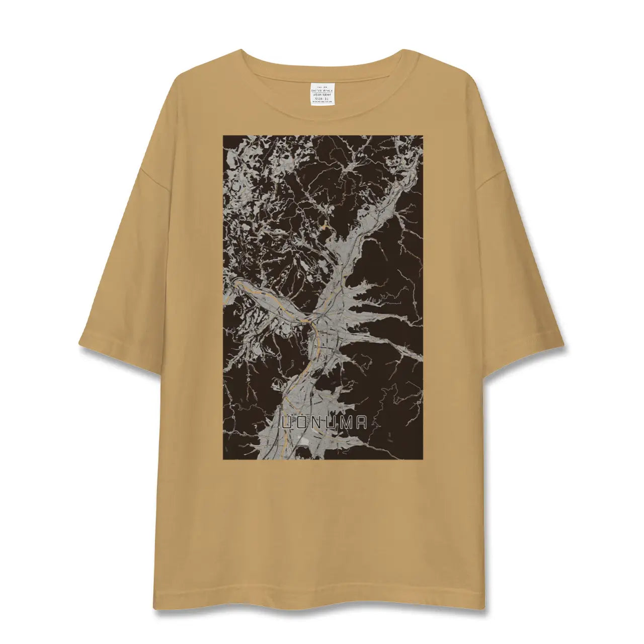 【魚沼(新潟県)】地図柄ビッグシルエットTシャツ