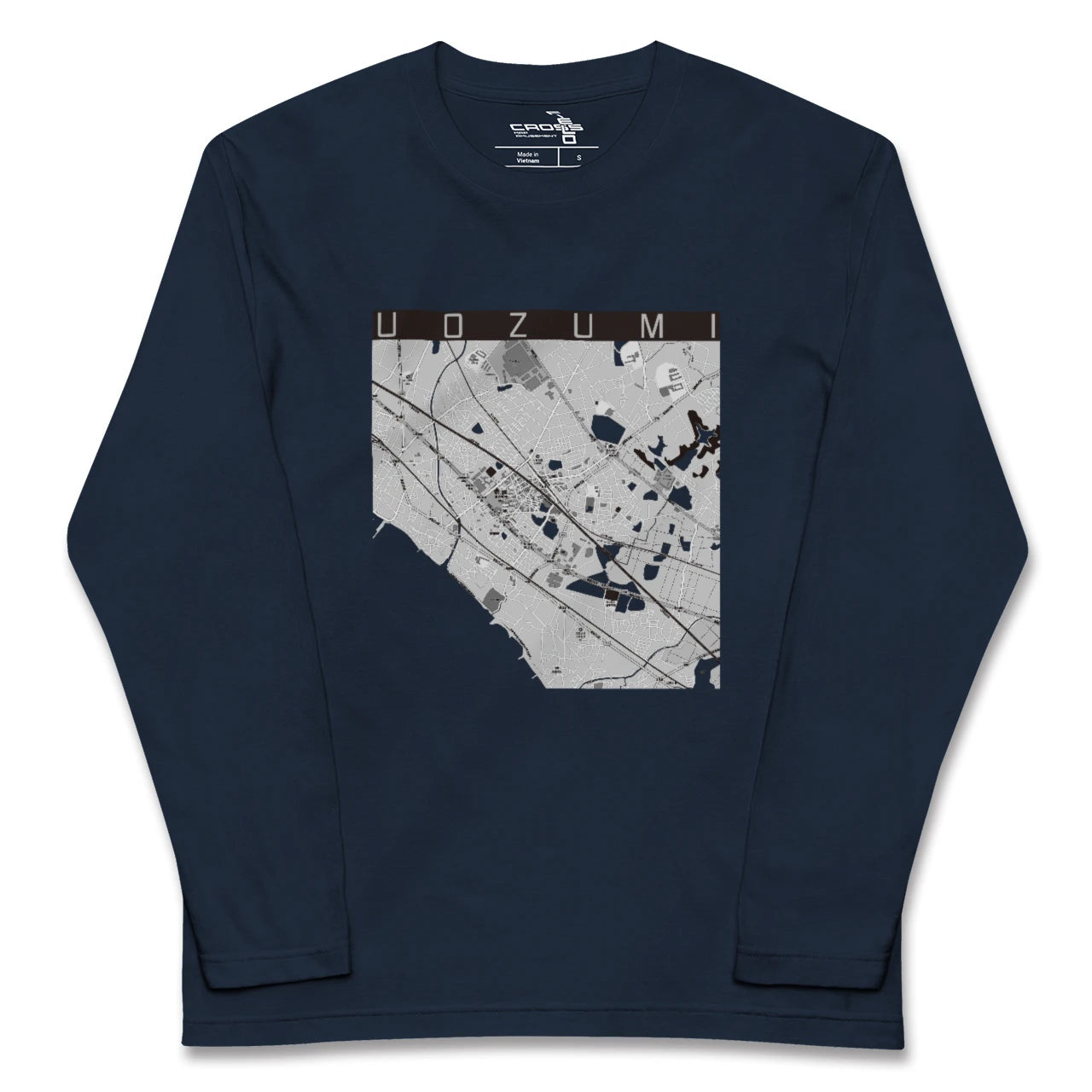 【魚住(兵庫県)】地図柄ロングスリーブTシャツ