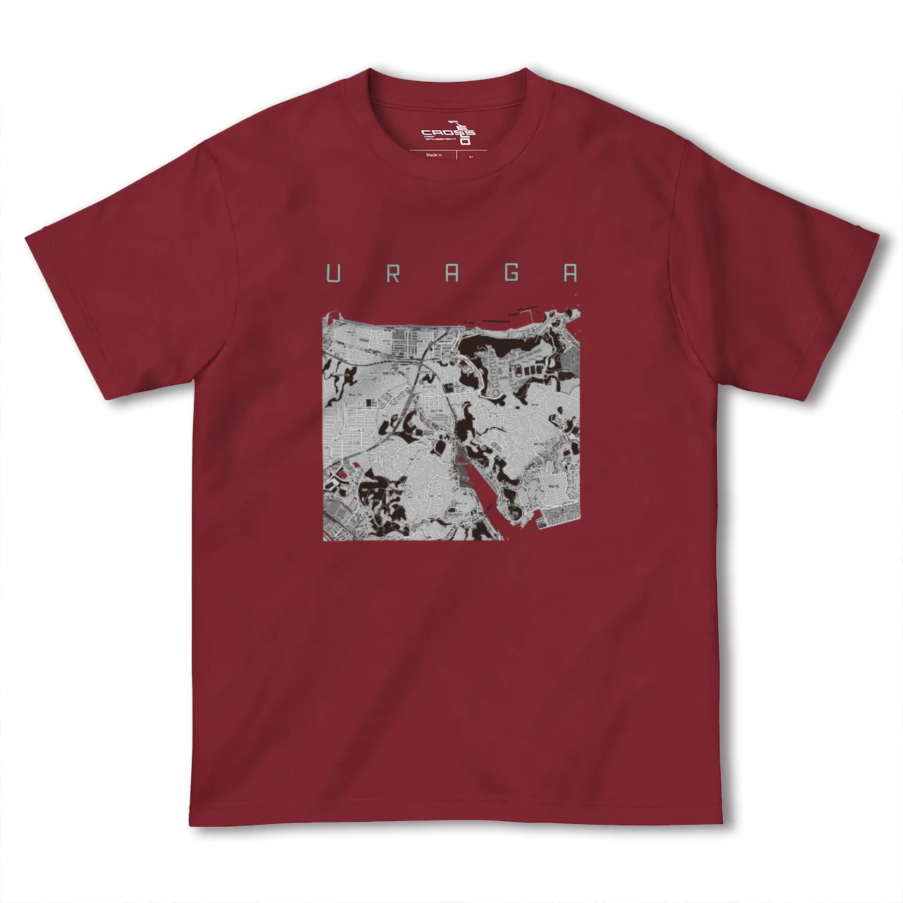 【浦賀(神奈川県)】地図柄ヘビーウェイトTシャツ