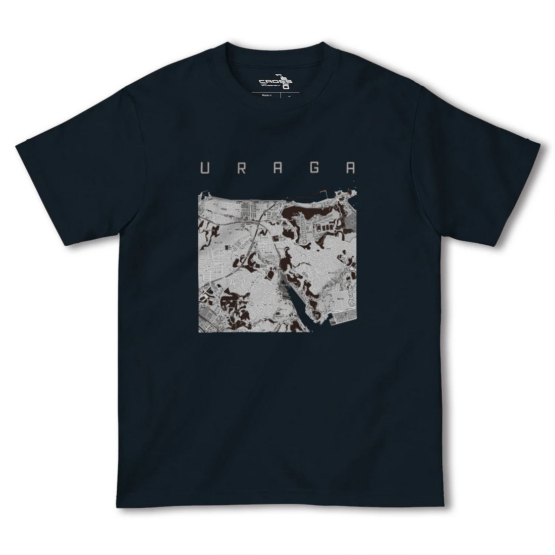 【浦賀(神奈川県)】地図柄ヘビーウェイトTシャツ