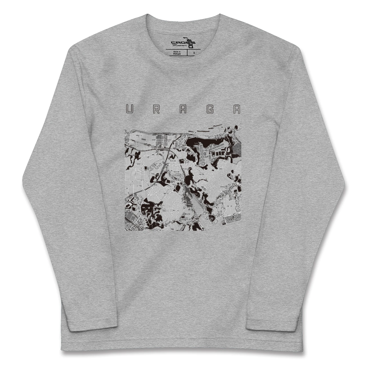 【浦賀(神奈川県)】地図柄ロングスリーブTシャツ