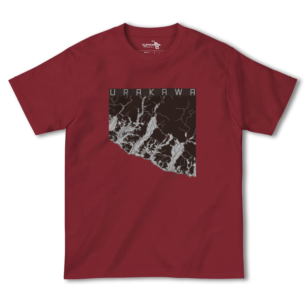 【浦河(北海道)】地図柄ヘビーウェイトTシャツ