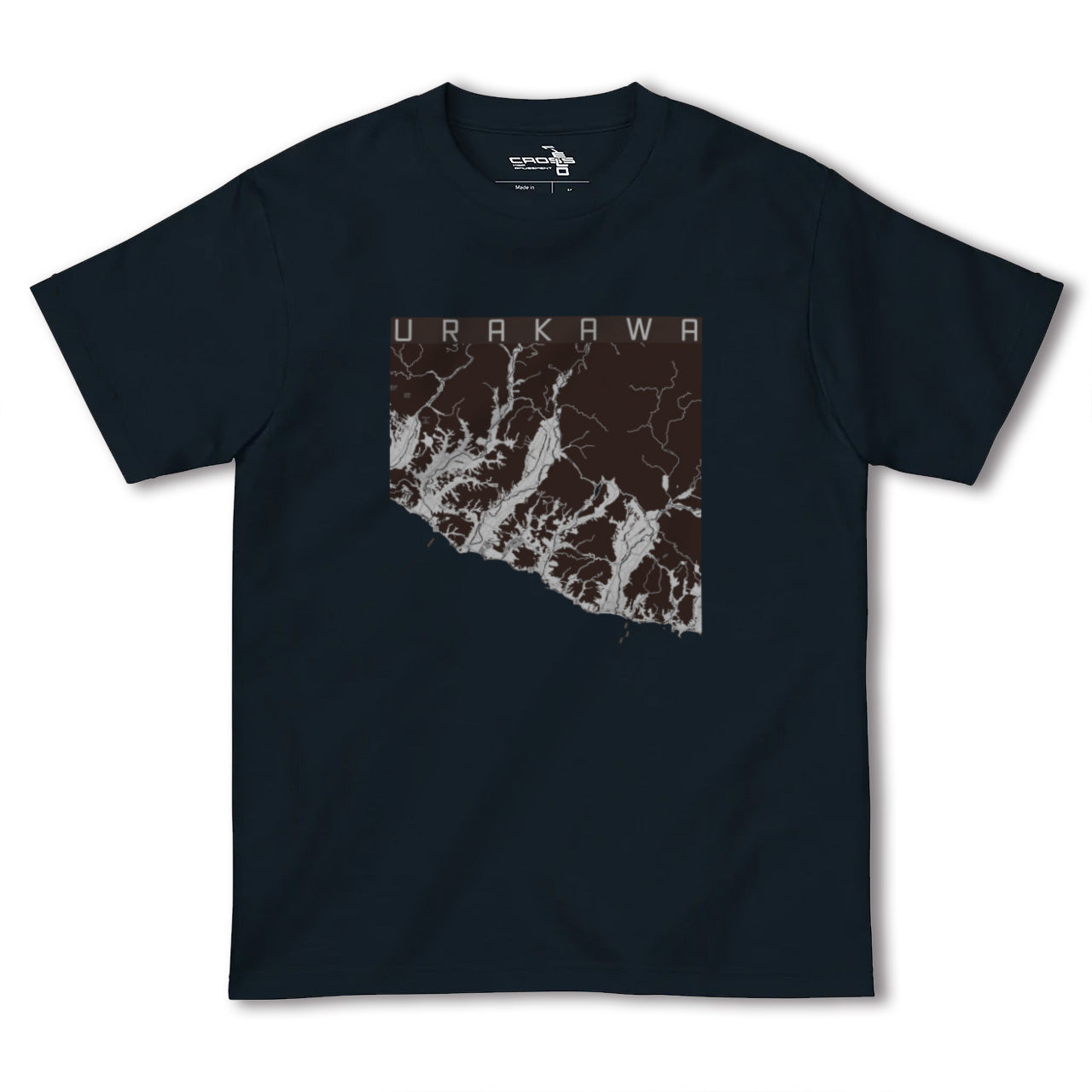 【浦河(北海道)】地図柄ヘビーウェイトTシャツ