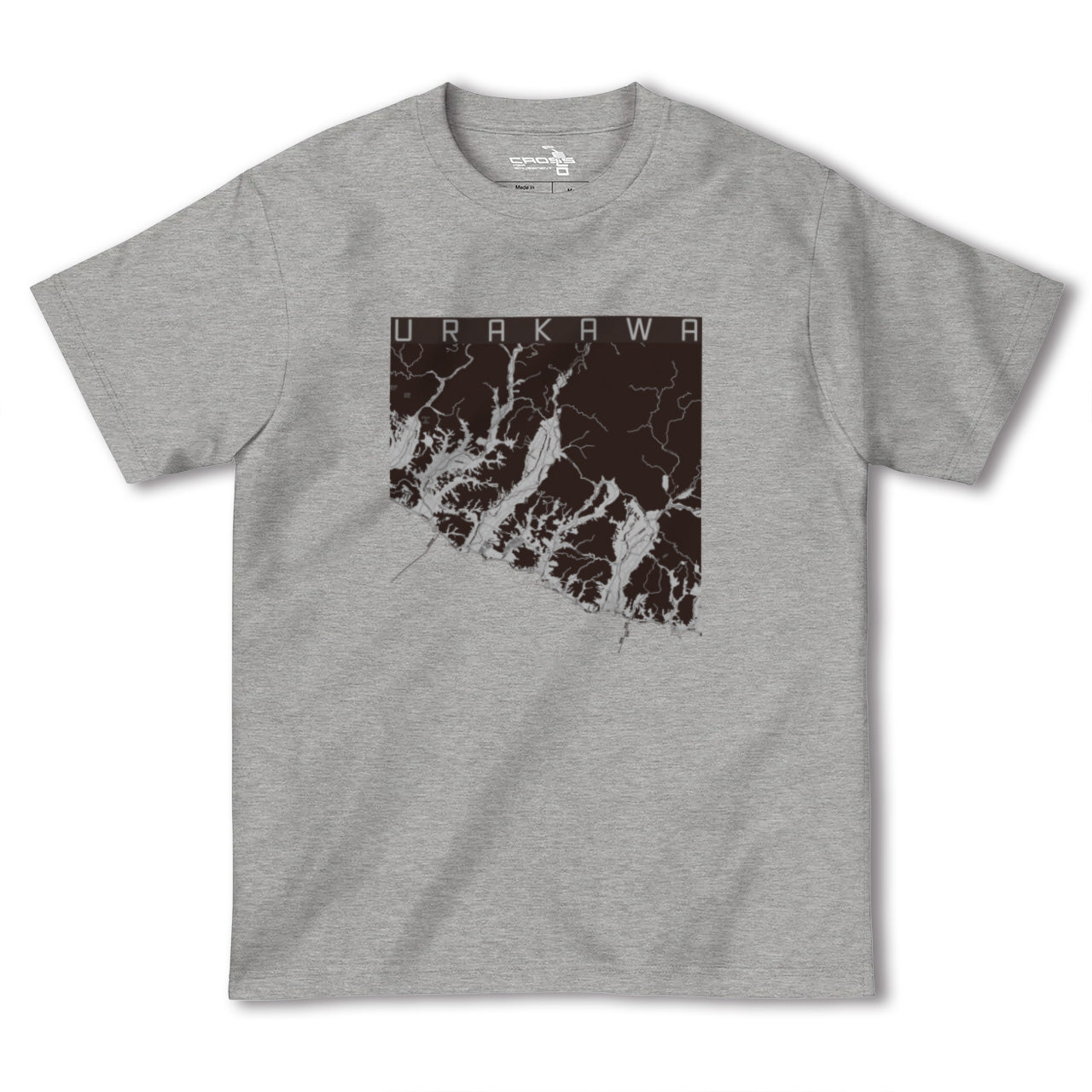 【浦河(北海道)】地図柄ヘビーウェイトTシャツ