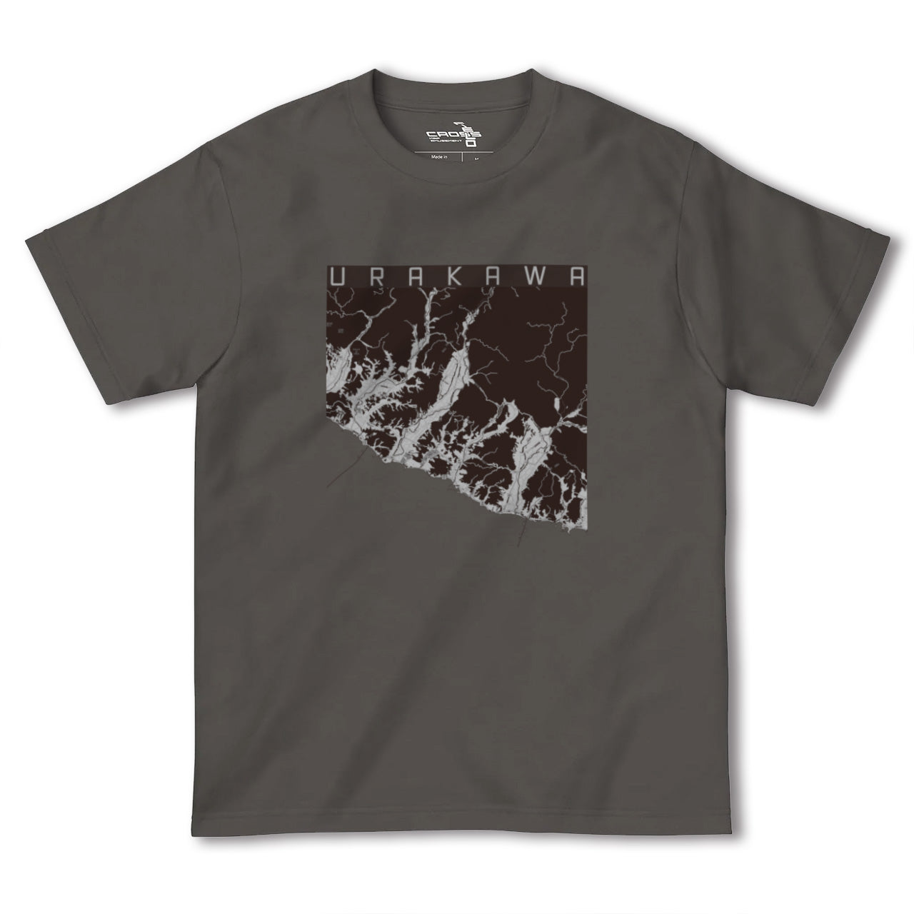【浦河(北海道)】地図柄ヘビーウェイトTシャツ