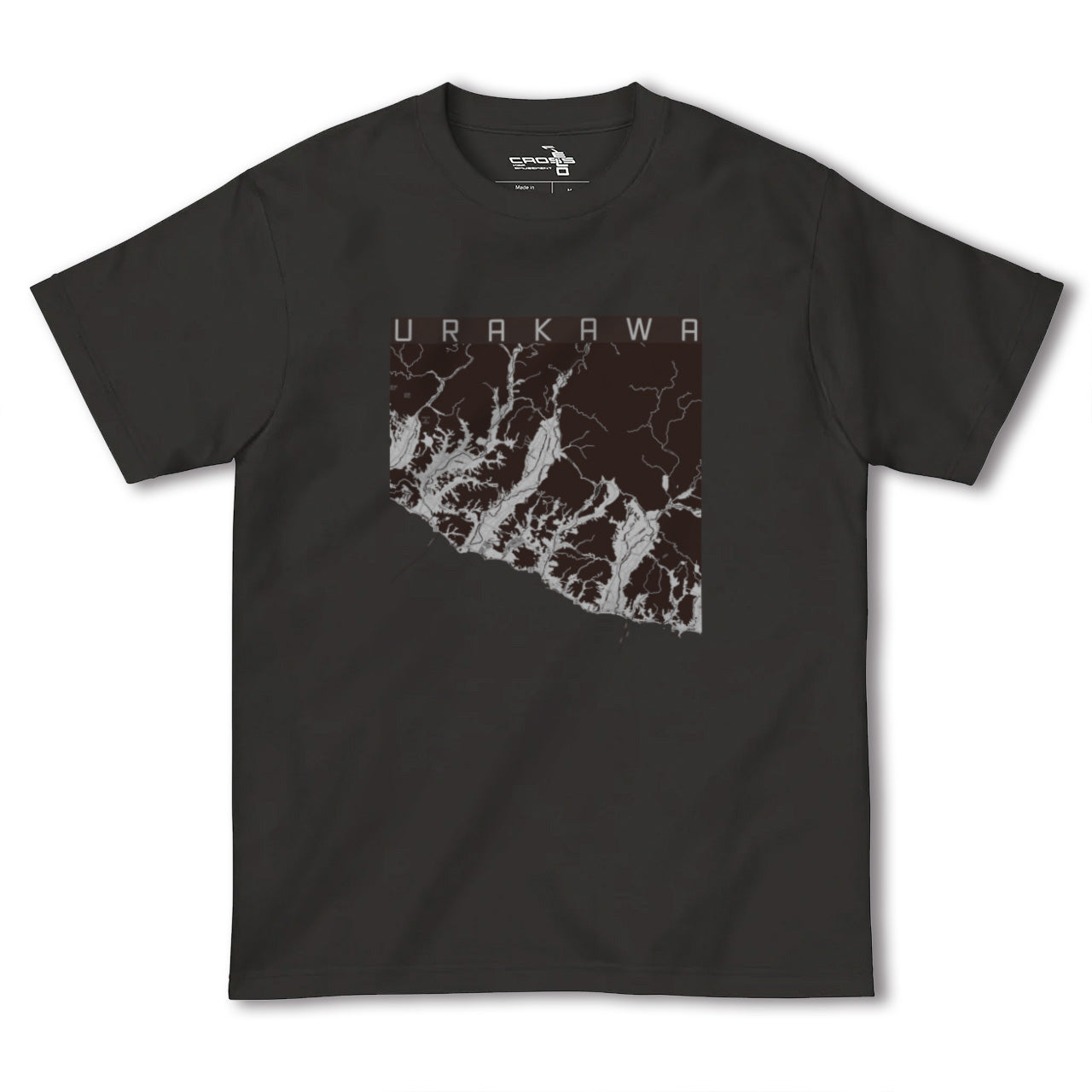 【浦河(北海道)】地図柄ヘビーウェイトTシャツ
