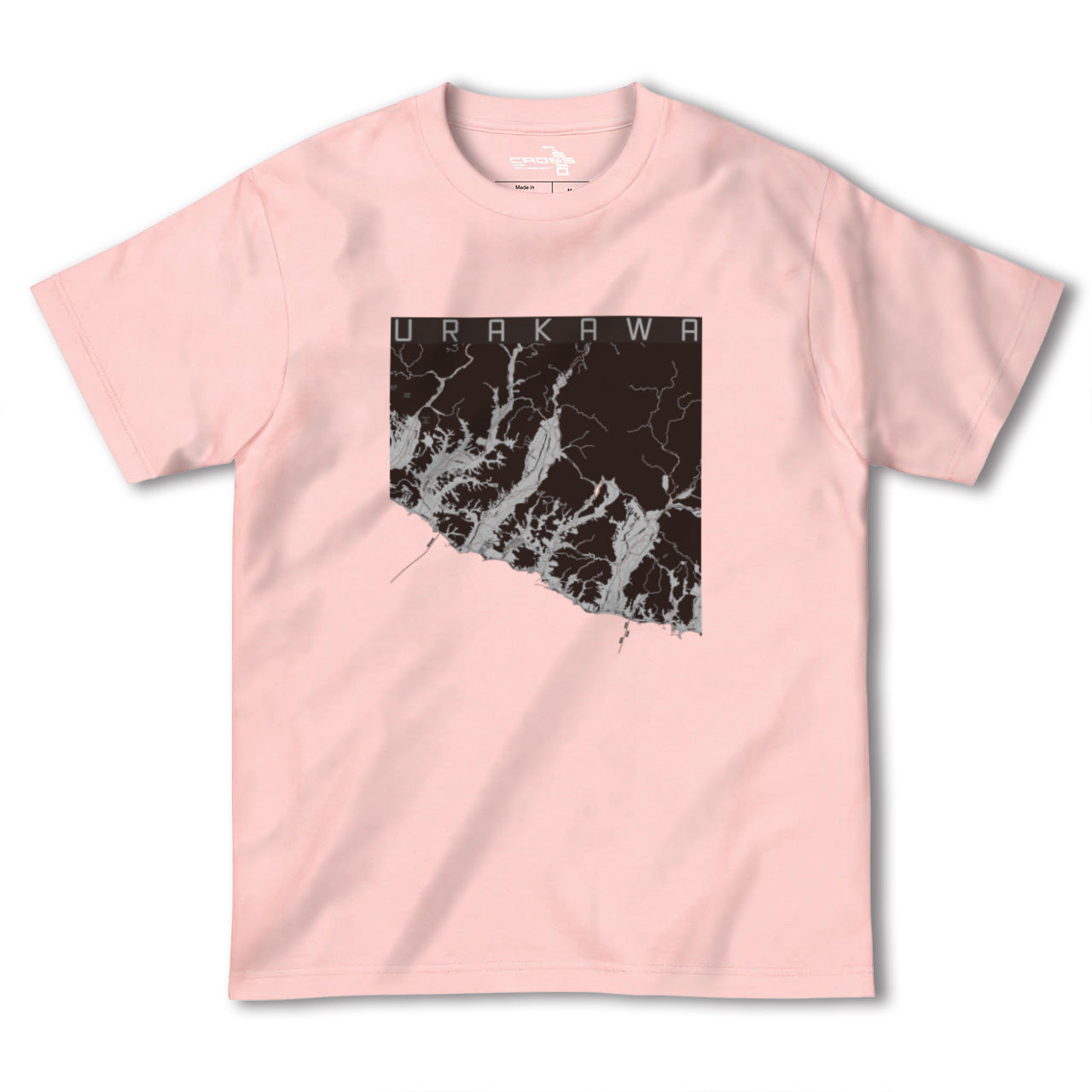【浦河(北海道)】地図柄ヘビーウェイトTシャツ