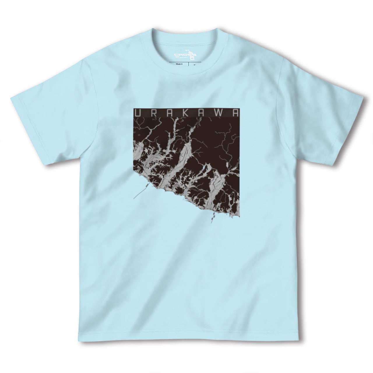 【浦河(北海道)】地図柄ヘビーウェイトTシャツ