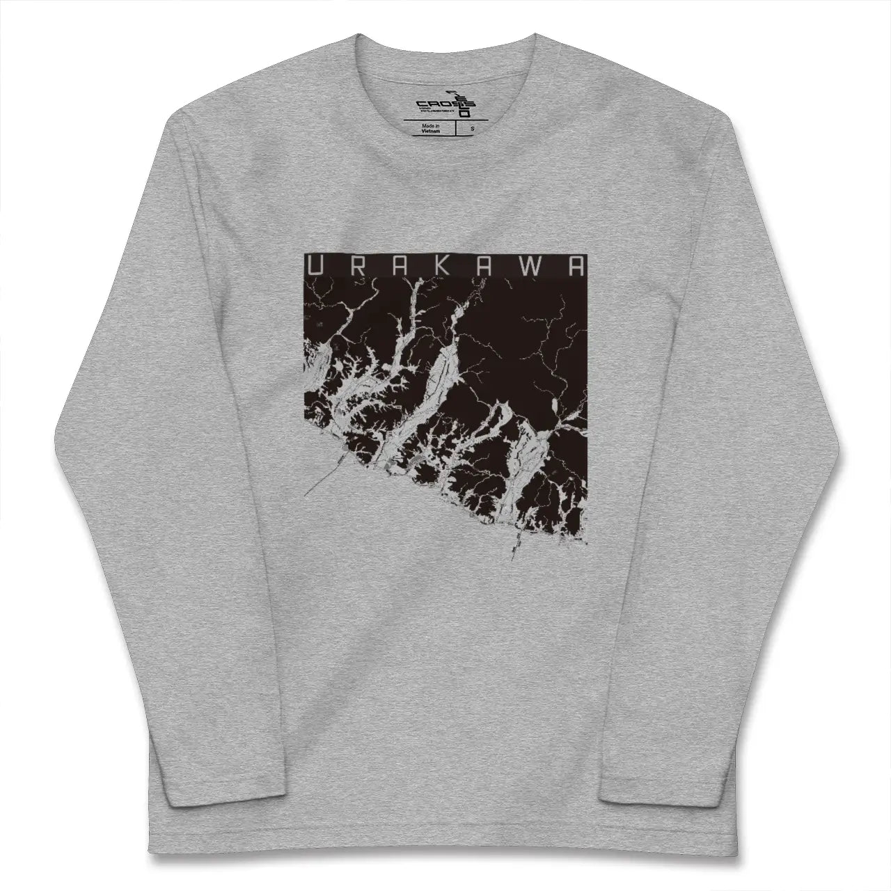 【浦河(北海道)】地図柄ロングスリーブTシャツ