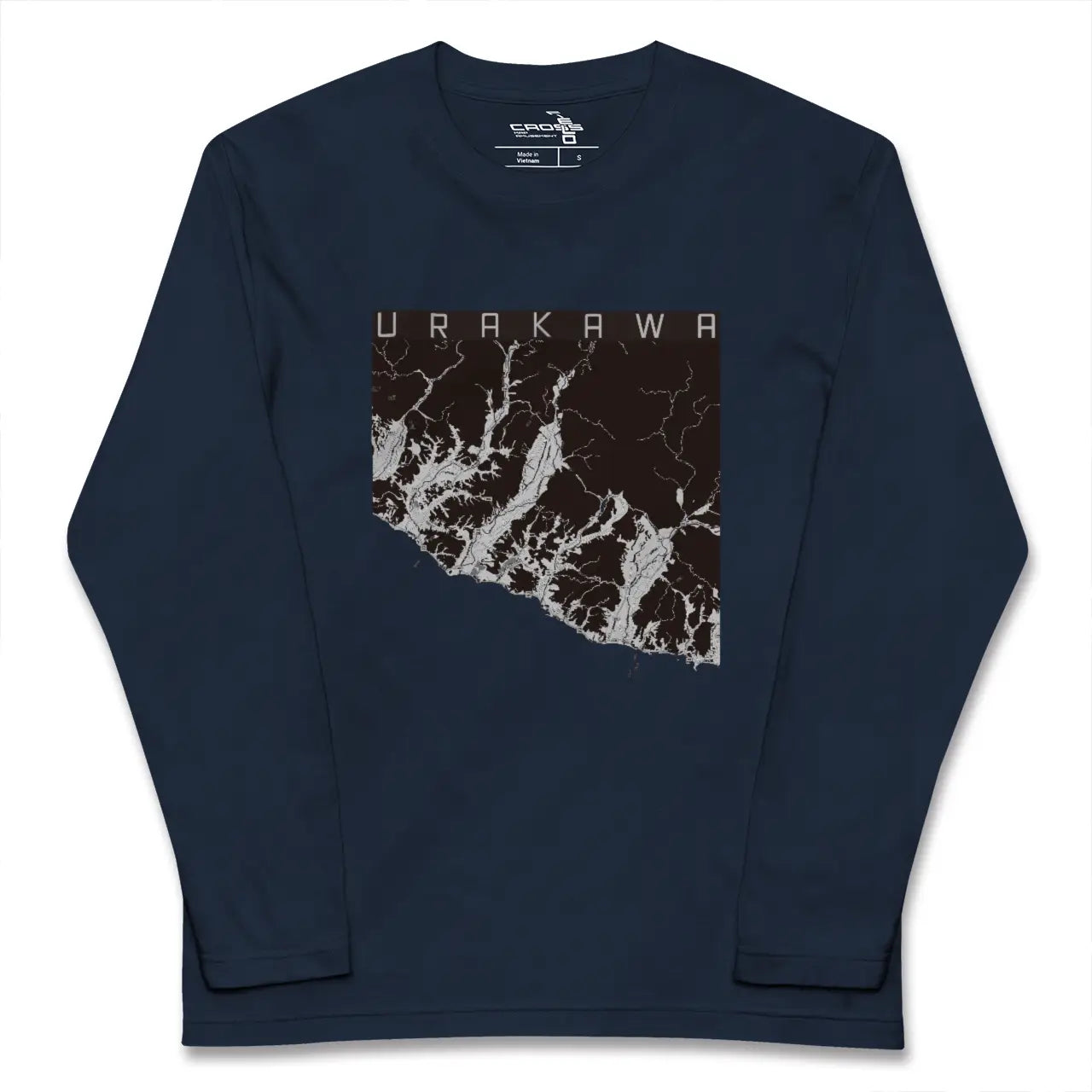 【浦河(北海道)】地図柄ロングスリーブTシャツ