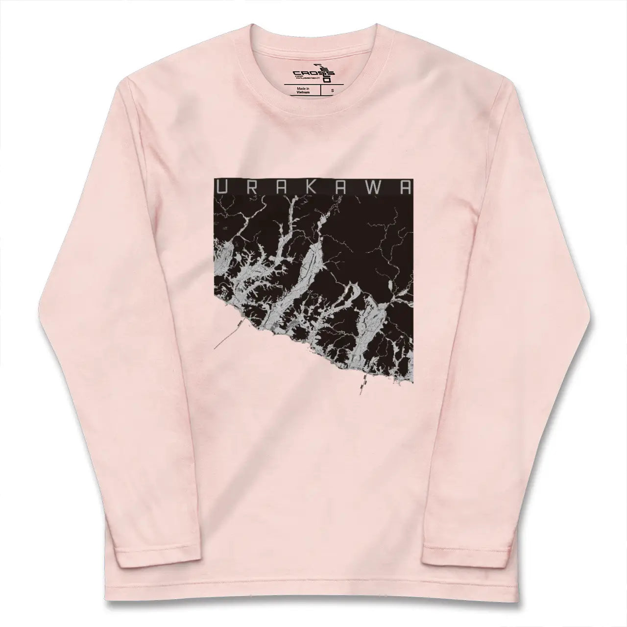【浦河(北海道)】地図柄ロングスリーブTシャツ