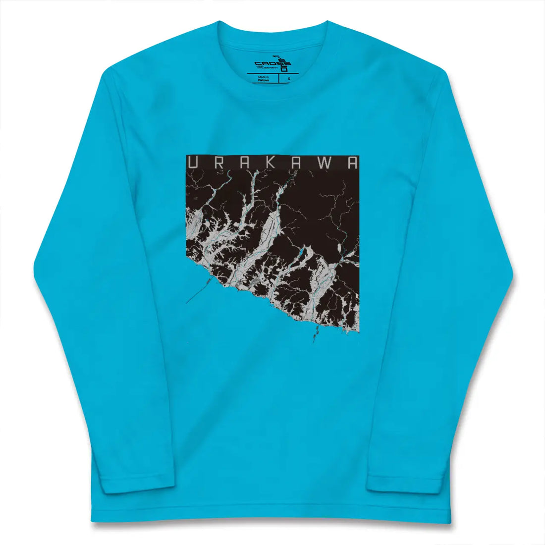 【浦河(北海道)】地図柄ロングスリーブTシャツ