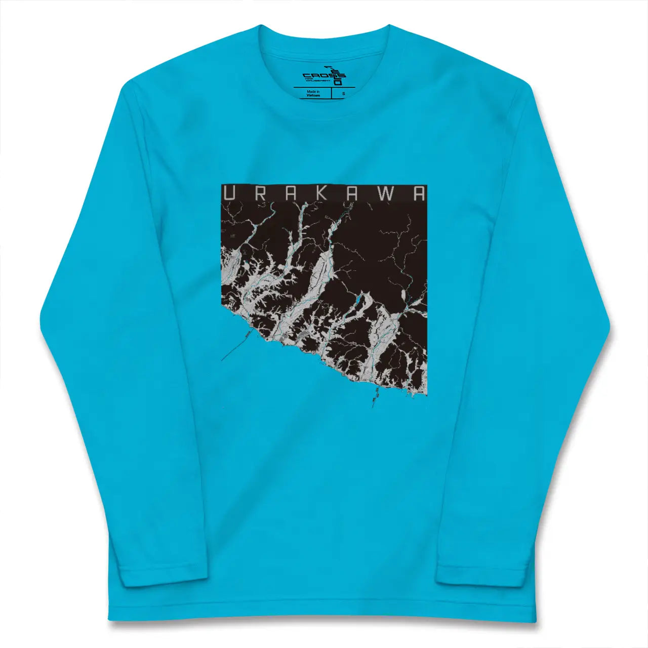 【浦河(北海道)】地図柄ロングスリーブTシャツ