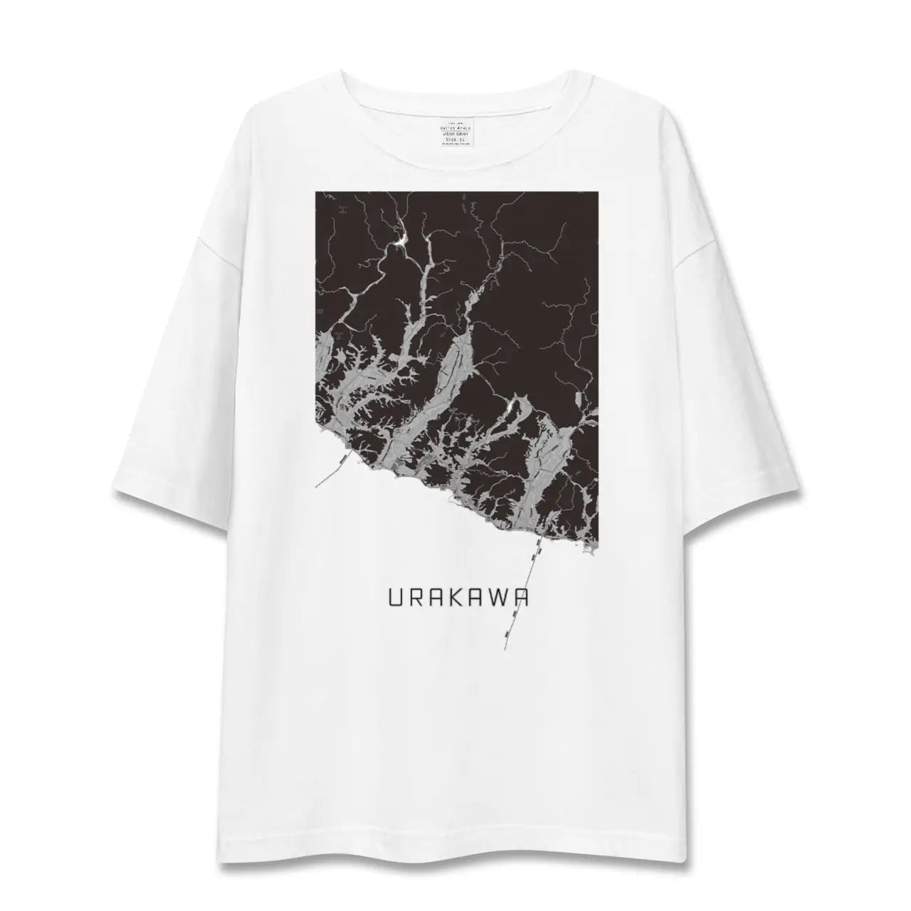 【浦河(北海道)】地図柄ビッグシルエットTシャツ