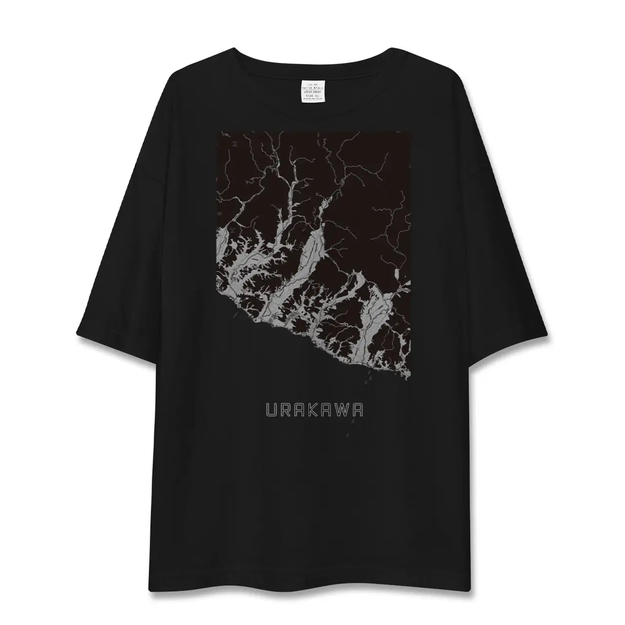 【浦河(北海道)】地図柄ビッグシルエットTシャツ