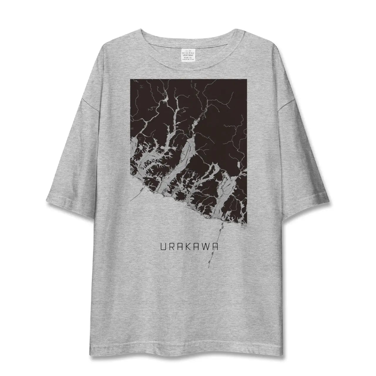 【浦河(北海道)】地図柄ビッグシルエットTシャツ
