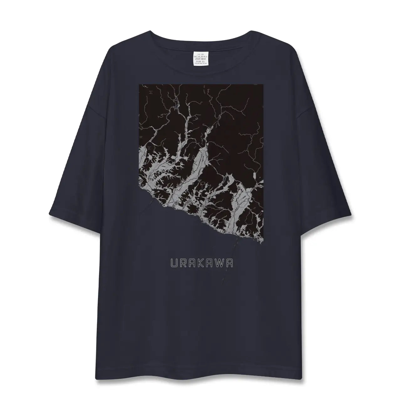 【浦河(北海道)】地図柄ビッグシルエットTシャツ