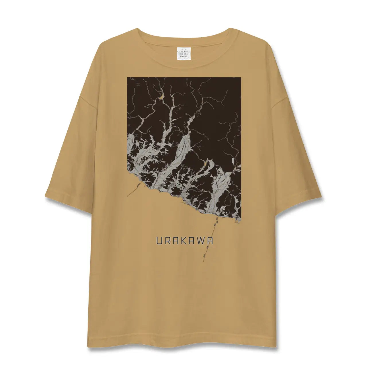 【浦河(北海道)】地図柄ビッグシルエットTシャツ