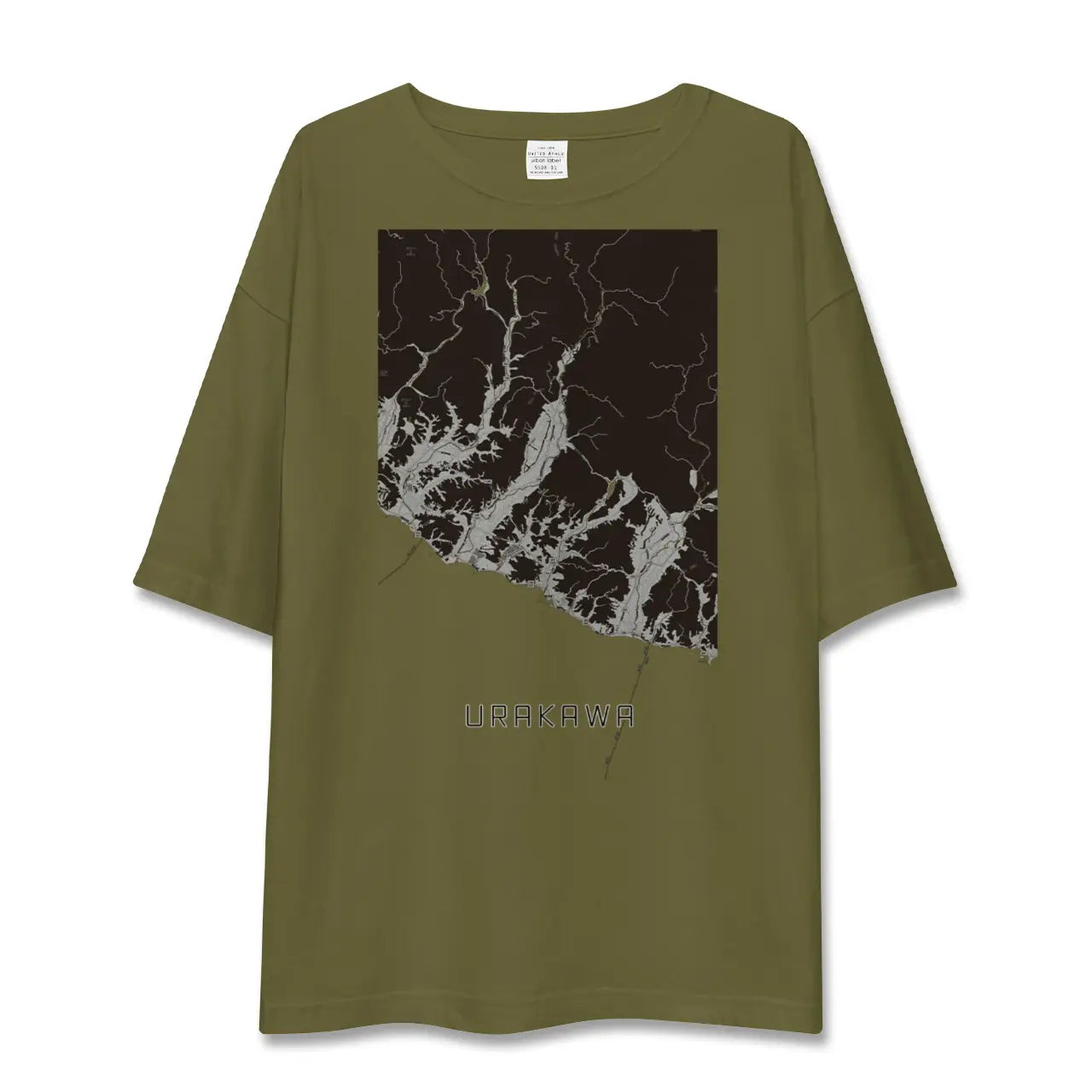 【浦河(北海道)】地図柄ビッグシルエットTシャツ