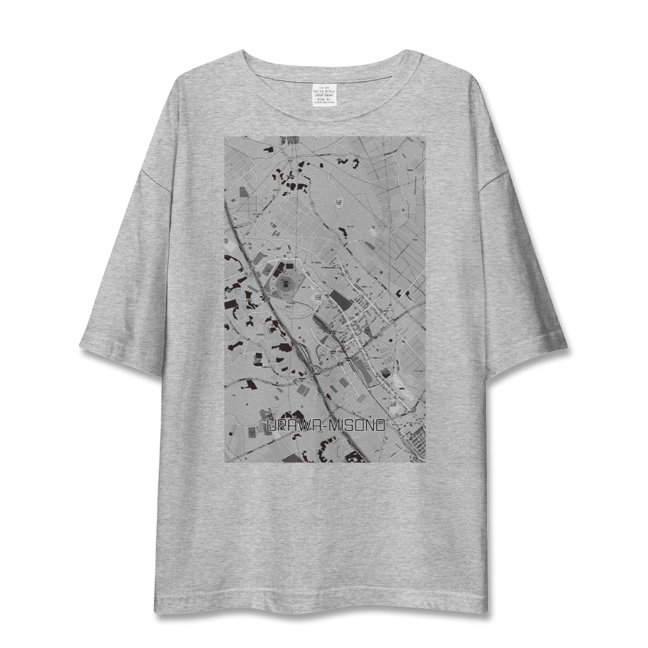 【浦和美園2(埼玉県)】地図柄ビッグシルエットTシャツ