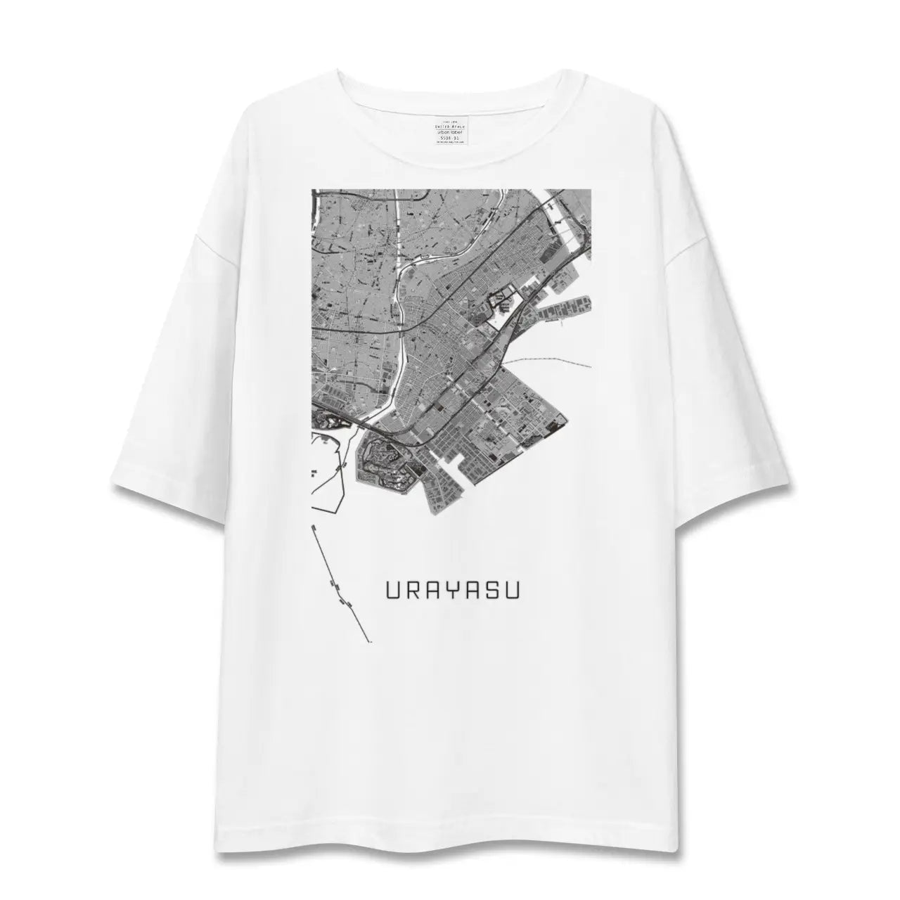 【浦安2(千葉県)】地図柄ビッグシルエットTシャツ