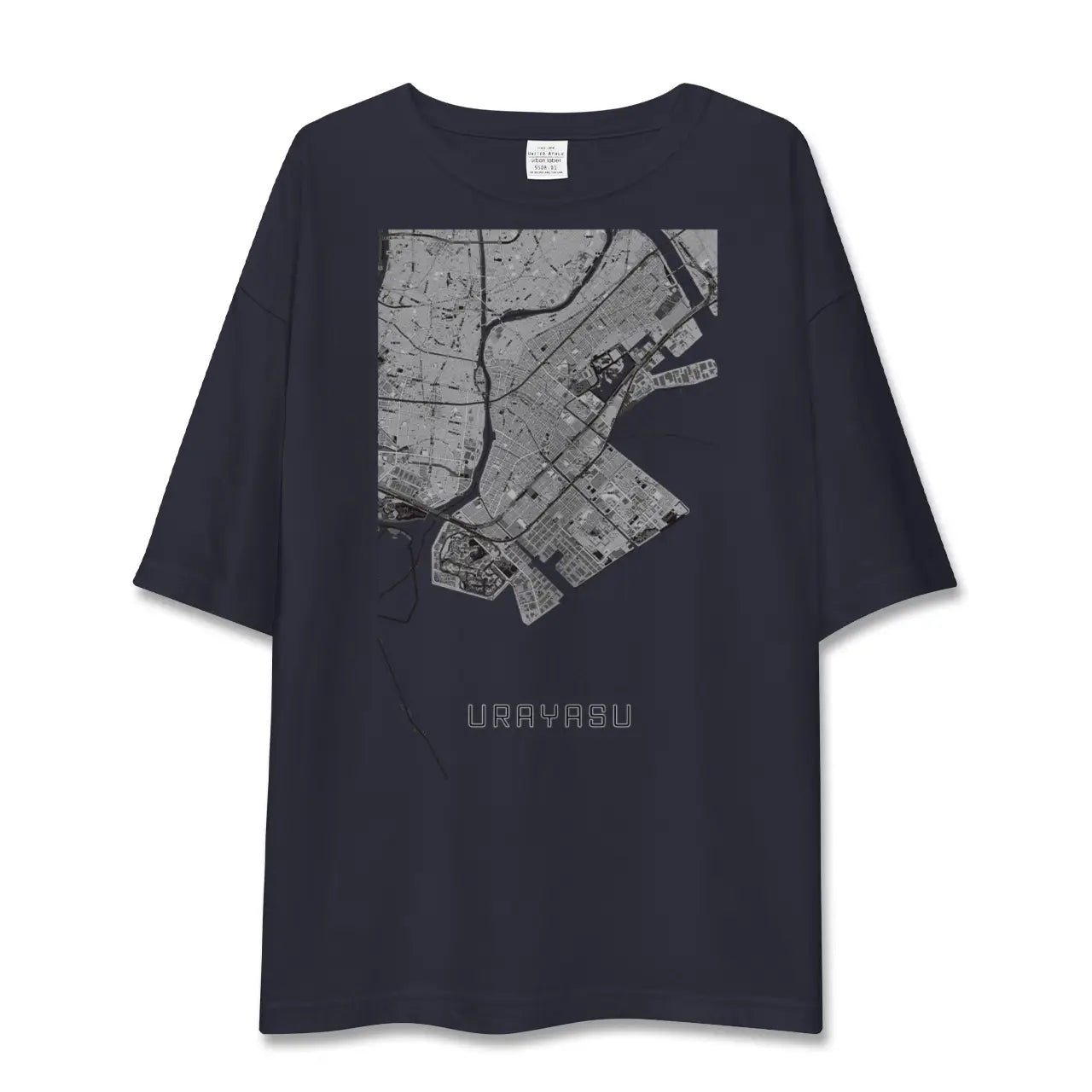 【浦安2(千葉県)】地図柄ビッグシルエットTシャツ