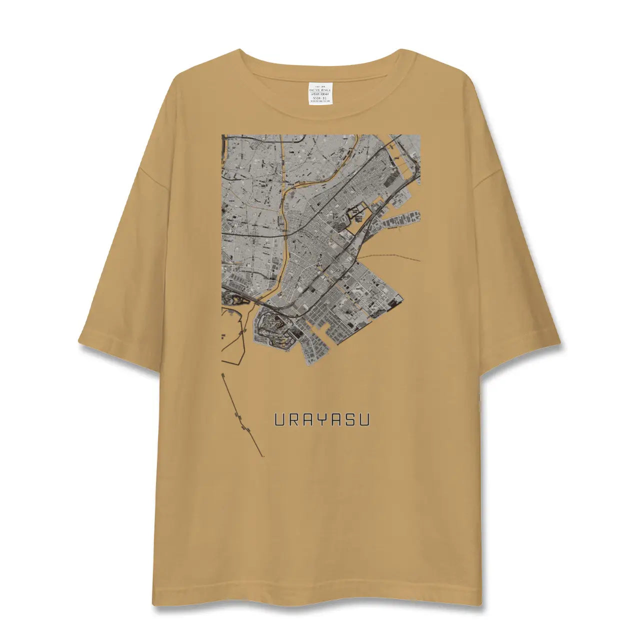 【浦安2(千葉県)】地図柄ビッグシルエットTシャツ